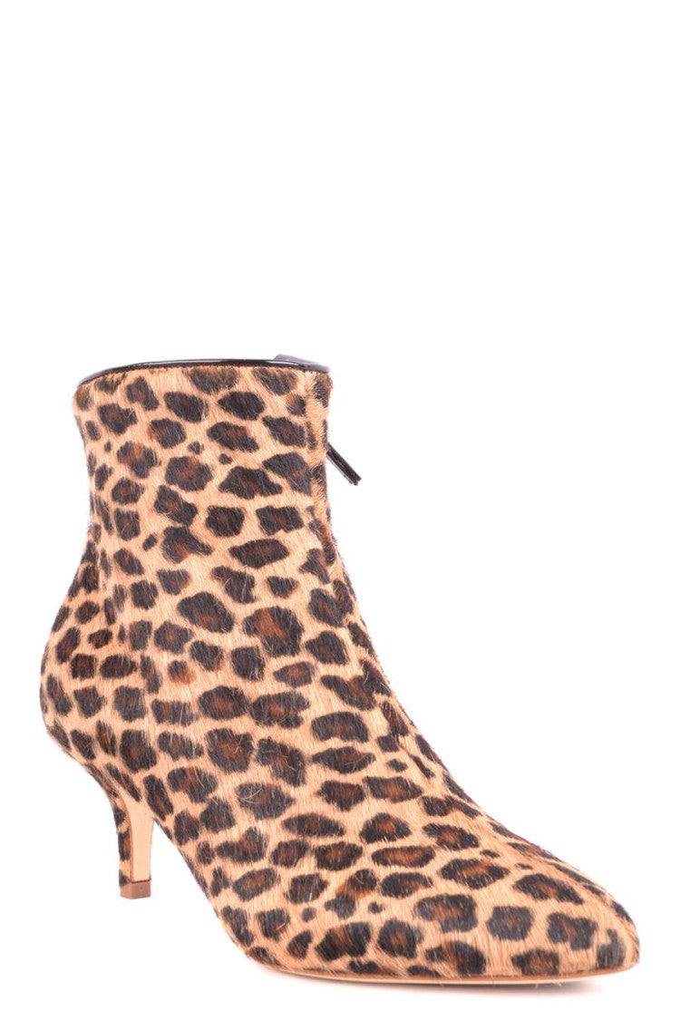 Polly Plume Multicolor Leopard Print Ankle Boots