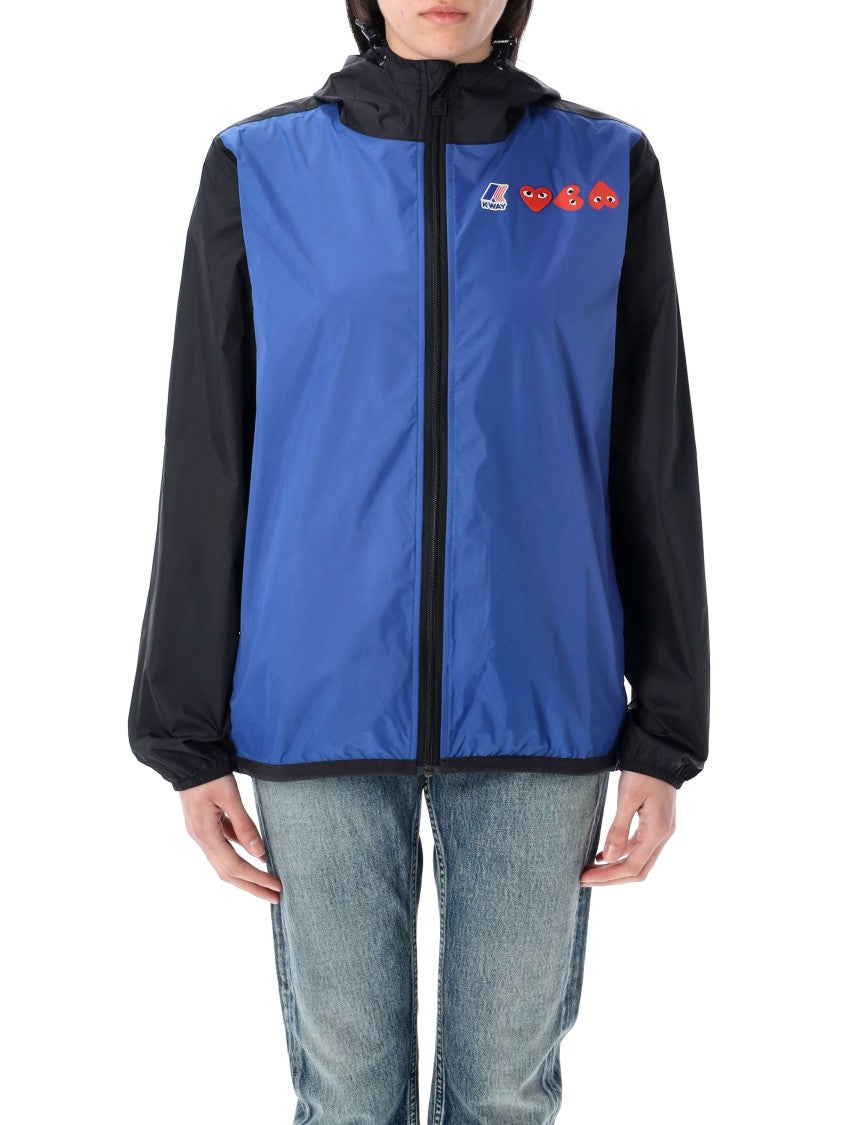 Comme Des Garçons Packable Two-Tone Jacket With Drawstring Hood