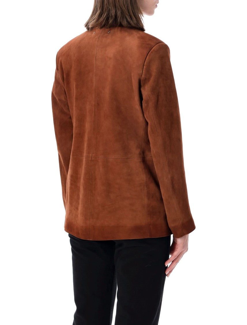 Golden Goose Brown Suede Robin Jacket
