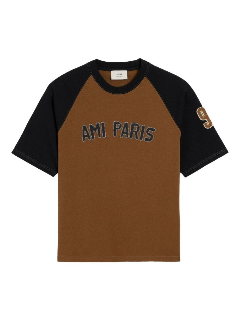 Ami Paris Chestnut Brown Crew Neck T-Shirt
