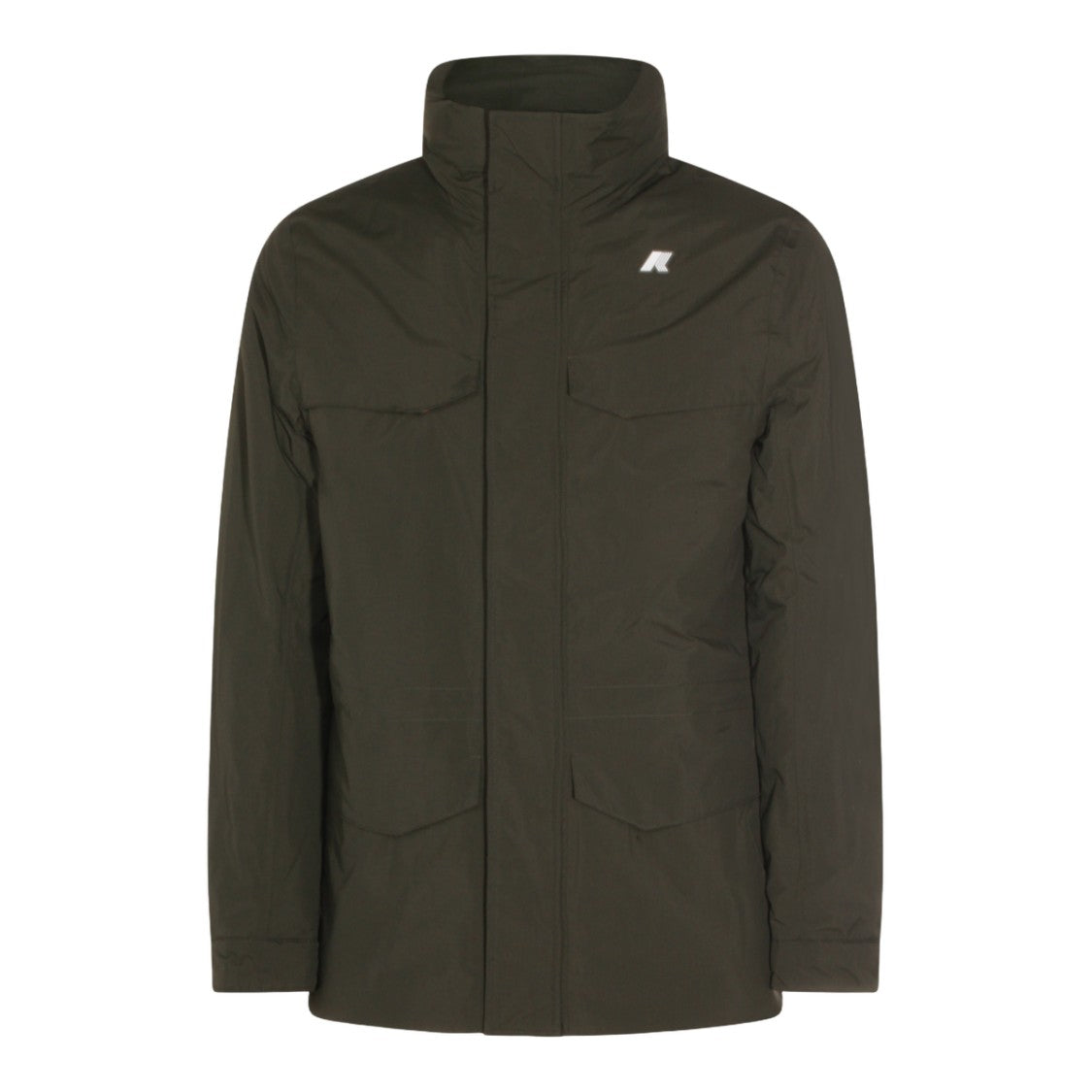 K-Way Green Jacket With High Collar