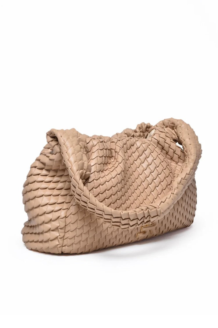 Ermanno Firenze Teagan Hobo Shoulder Bag - Beige