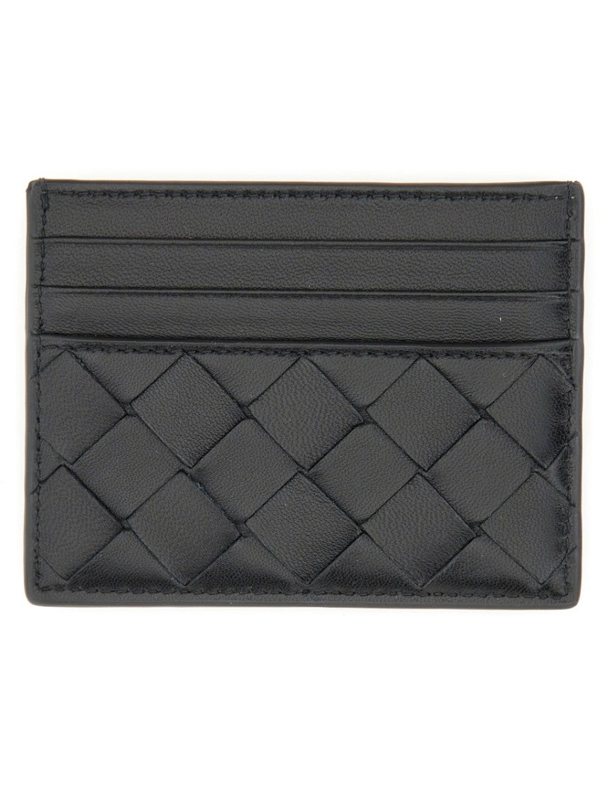 Bottega Veneta Woven Lambskin Leather Card Holder