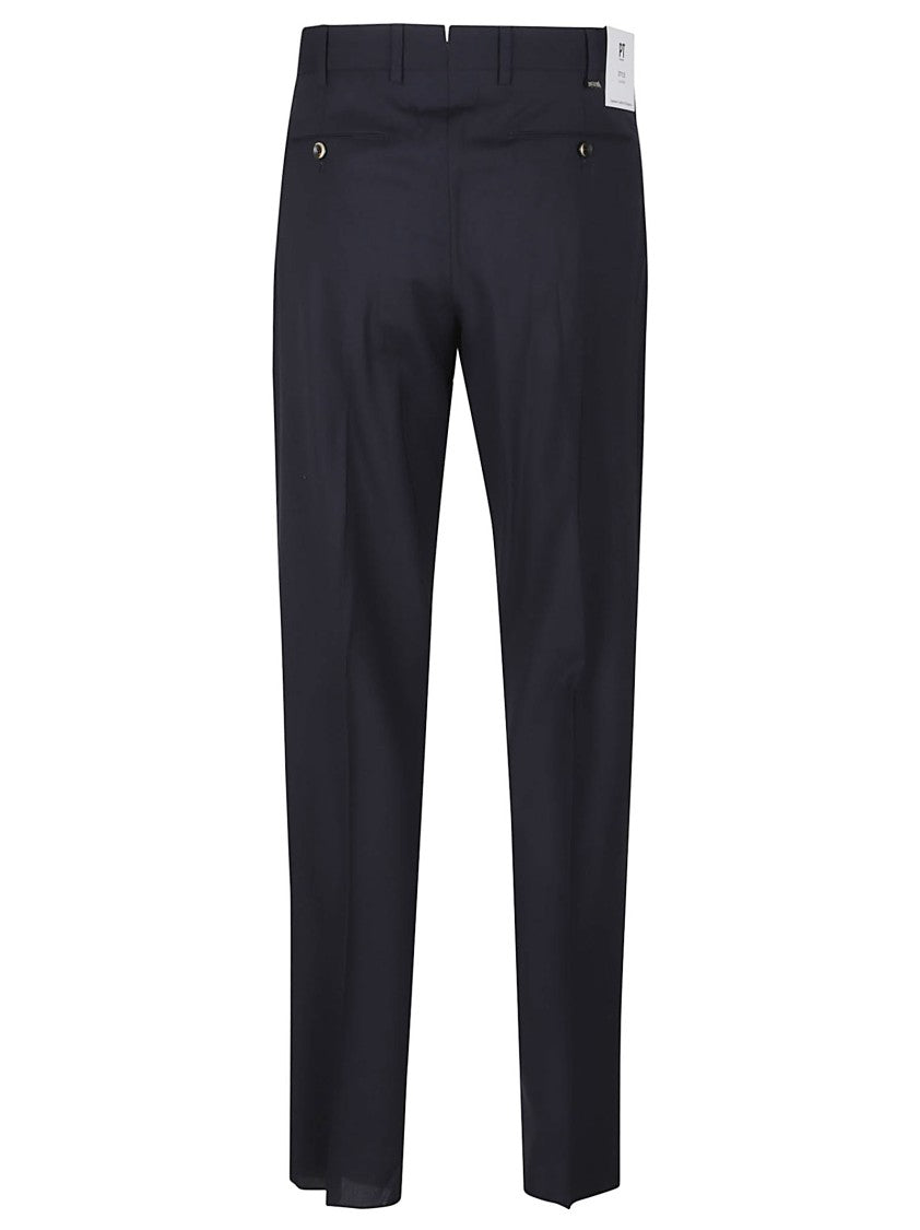 Pt Torino Union Tailored Black Virgin Wool Pants
