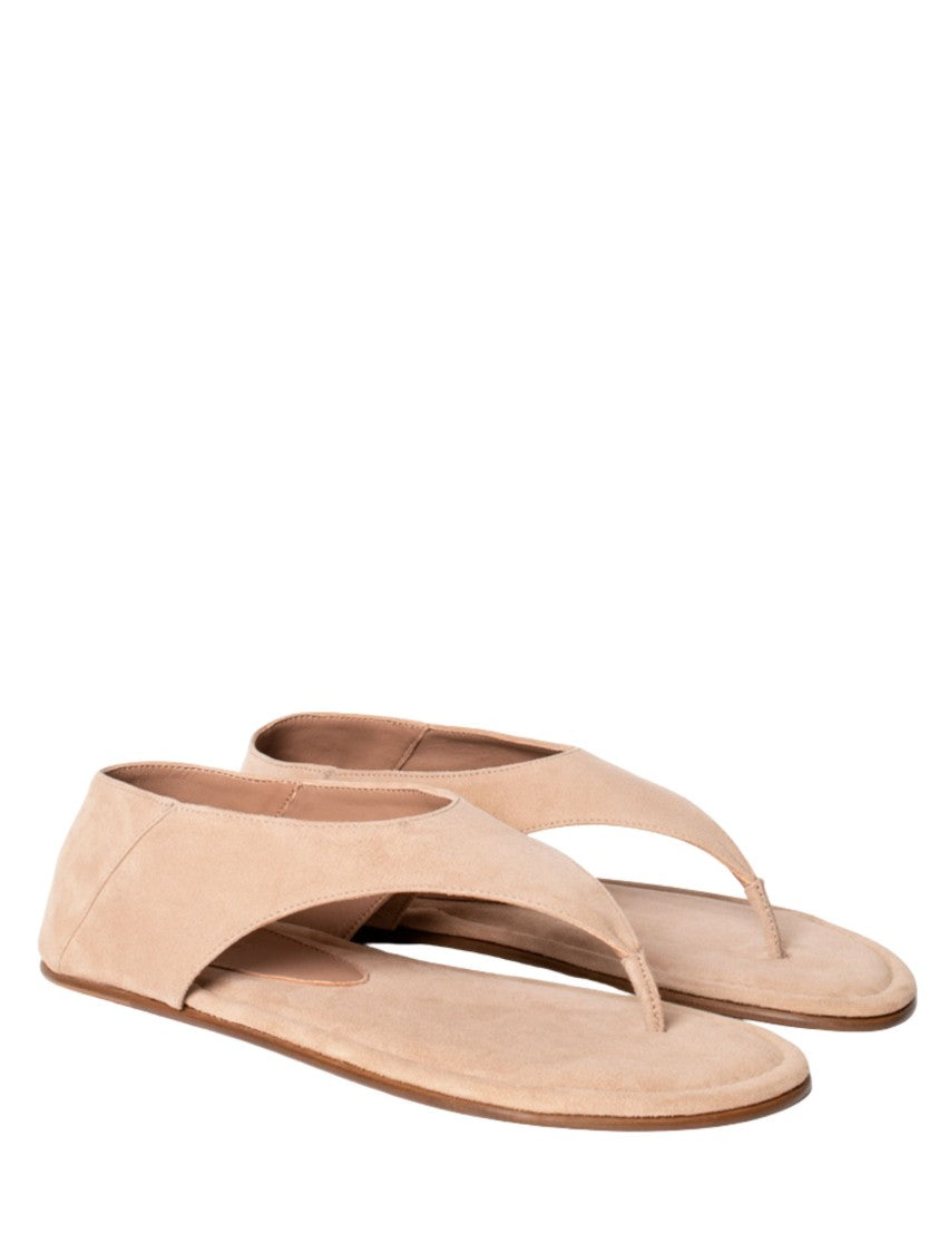 Gia Borghini Beige Wrap Around Suede Sandals