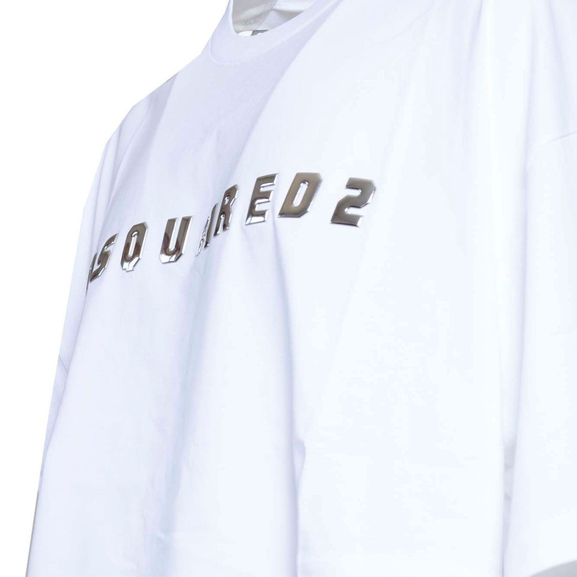 Dsquared2 White Cotton Oversized Crop T-Shirt