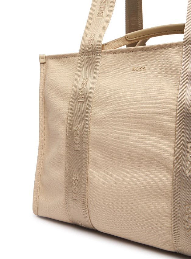 Boss Beige Sandy Tote Shoulder Bag