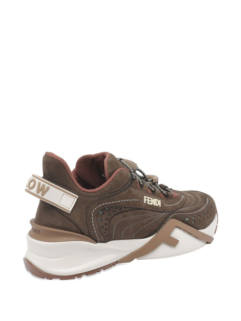 Fendi Brown Suede Sneakers