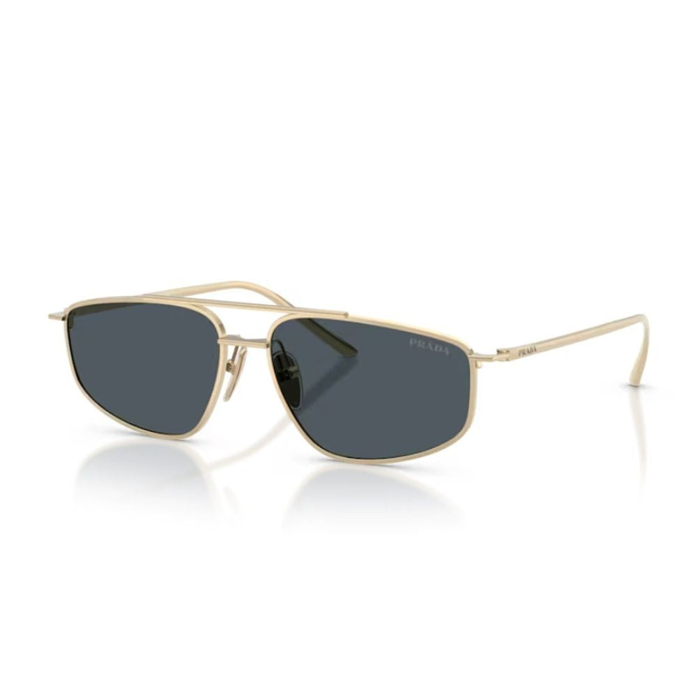 Prada Gold-Tone Pr C51s Geometric Metal Sunglasses