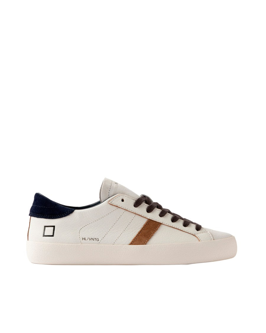 D.A.T.E Low-Top Goat Leather Sneakers With Suede Accents