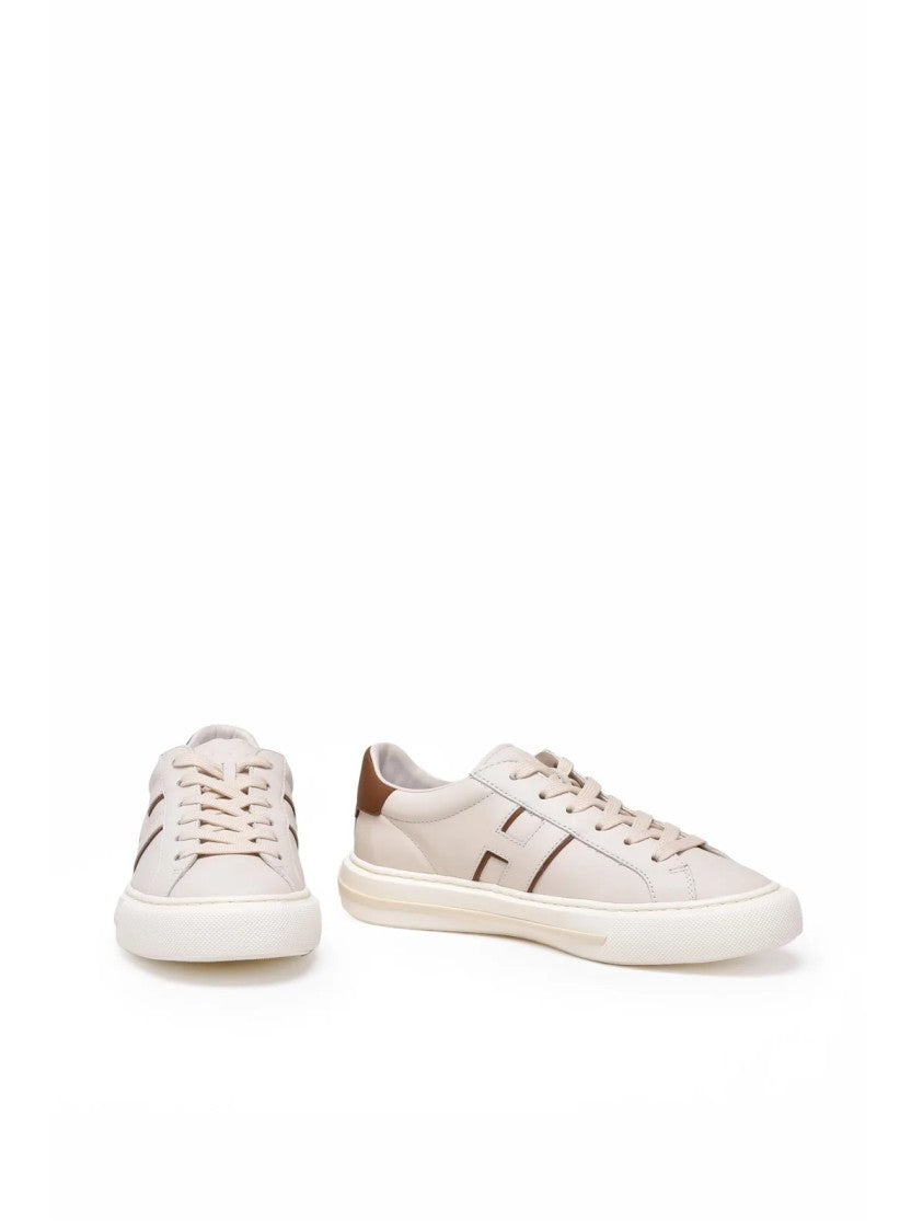 Hogan White Leather Minimalist Sneakers