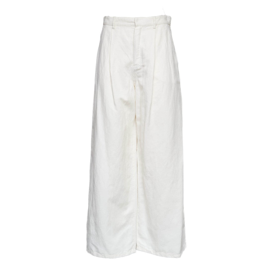 Max Mara Aloa Cotton Linen Wide Leg Pants