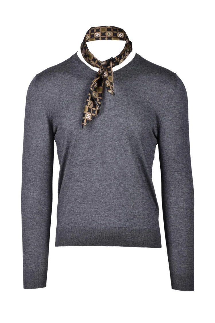 Wild Cashmere Men's Silk And Cashmere Sweater - Grey