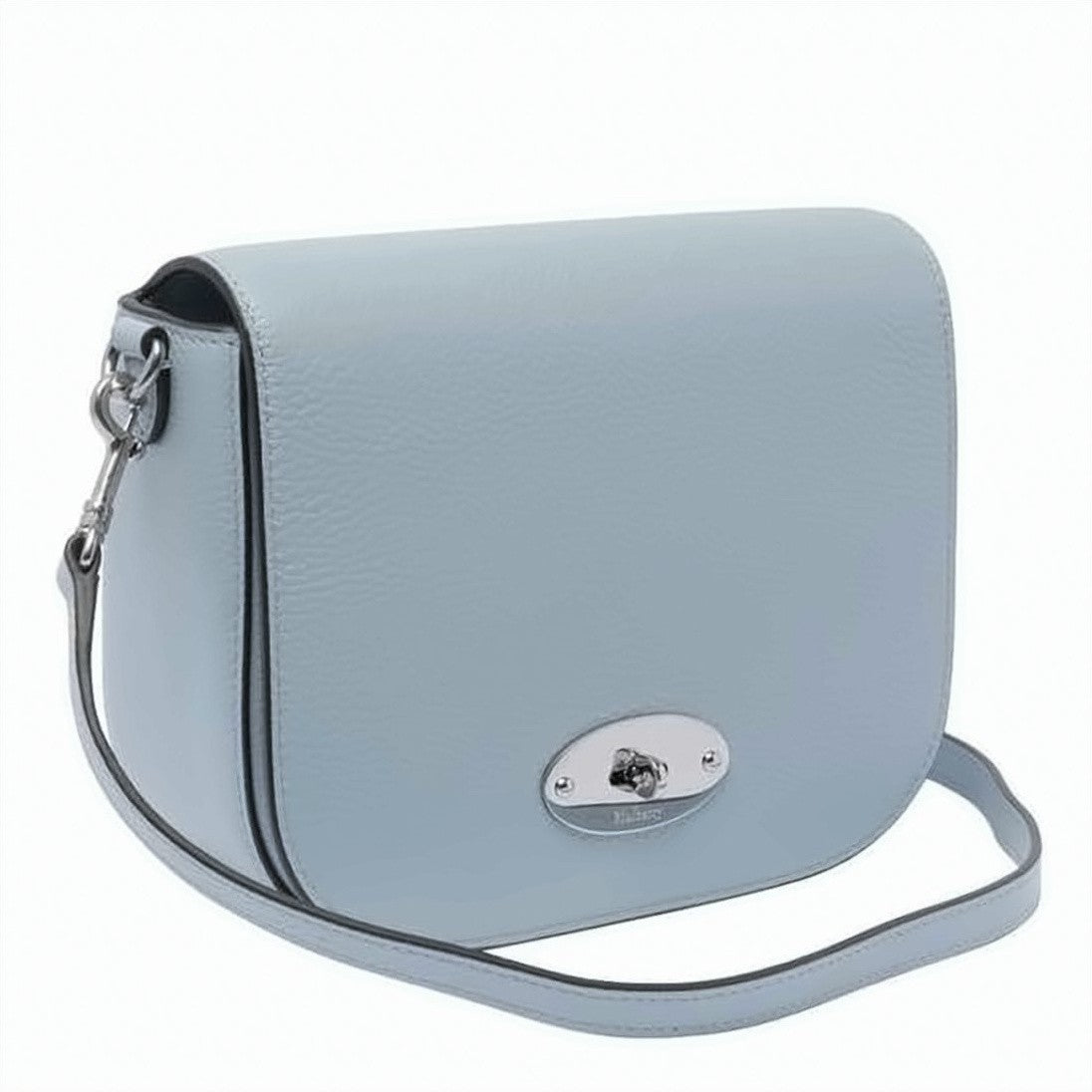 Mulberry Textured Leather Small Satchel Bag With Polished Turn-Lock Clasp
