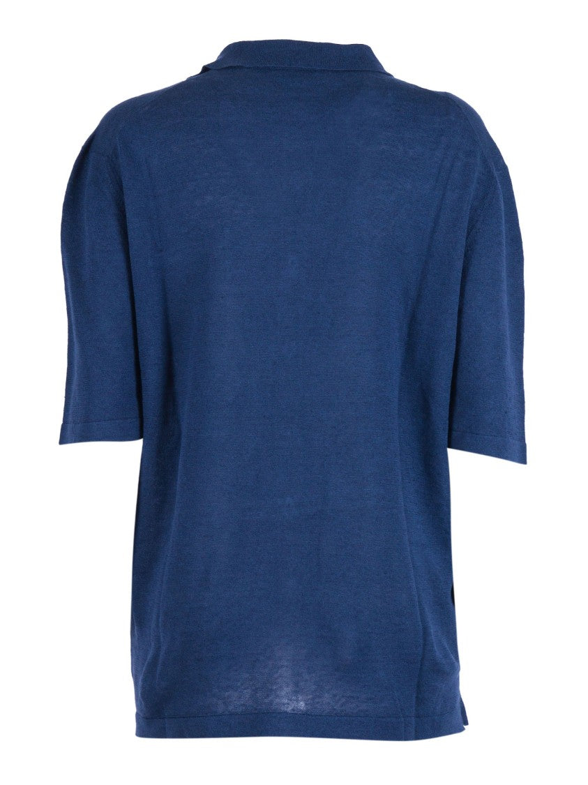 Sette Fili Cashmere Short Sleeve Button Down Casual Shirt