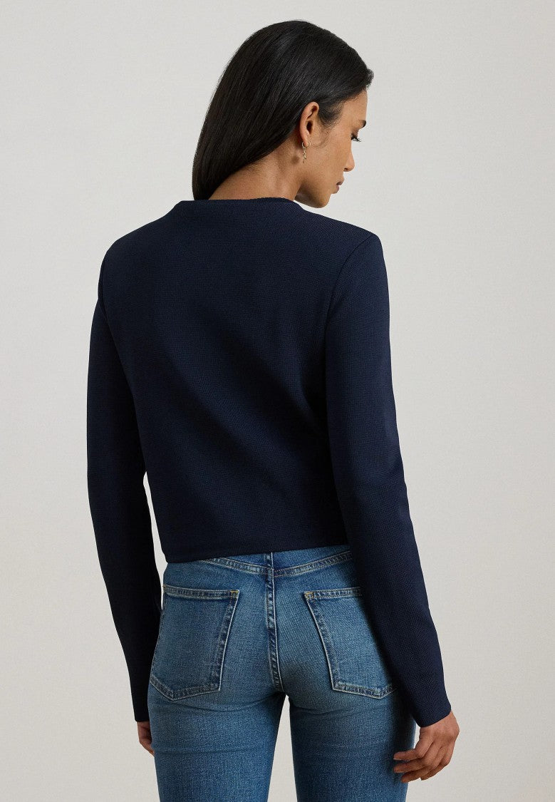 Lauren Ralph Lauren Cropped Long-Sleeve Gold-Button Jacket