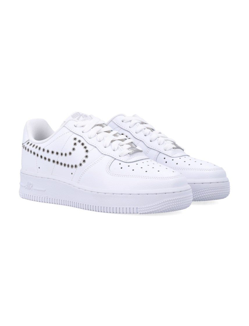 Nike Leather Sneakers With Perforated Detailing And Metallic Accents