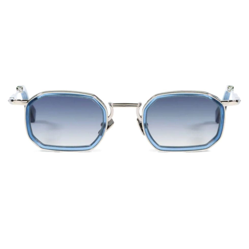 John Dalia Samuel Octagonal Frame Sunglasses With Gradient Blue Lenses