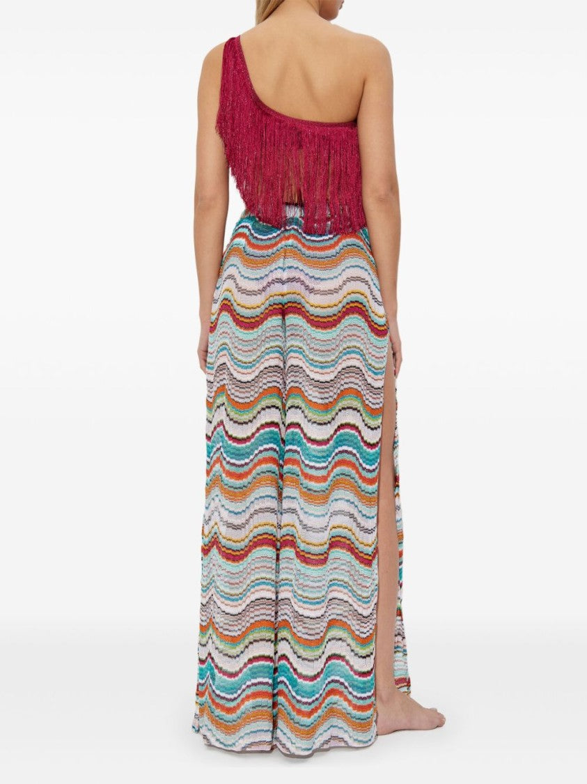 Missoni Palazzo Trousers With Multicoloured Wave Pattern
