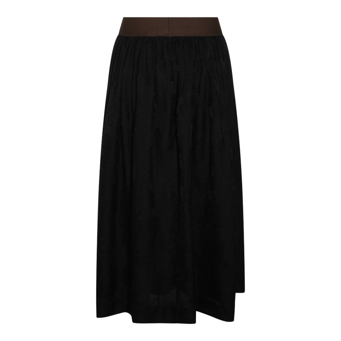 Uma Wang Midi-Length Contrast Waistband Gathered Midi Skirt