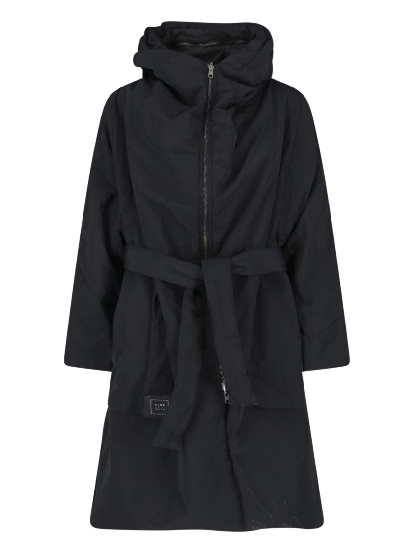 Kimono Rain Black Kimo No-Rain Reversible Belted Waterproof Jacket