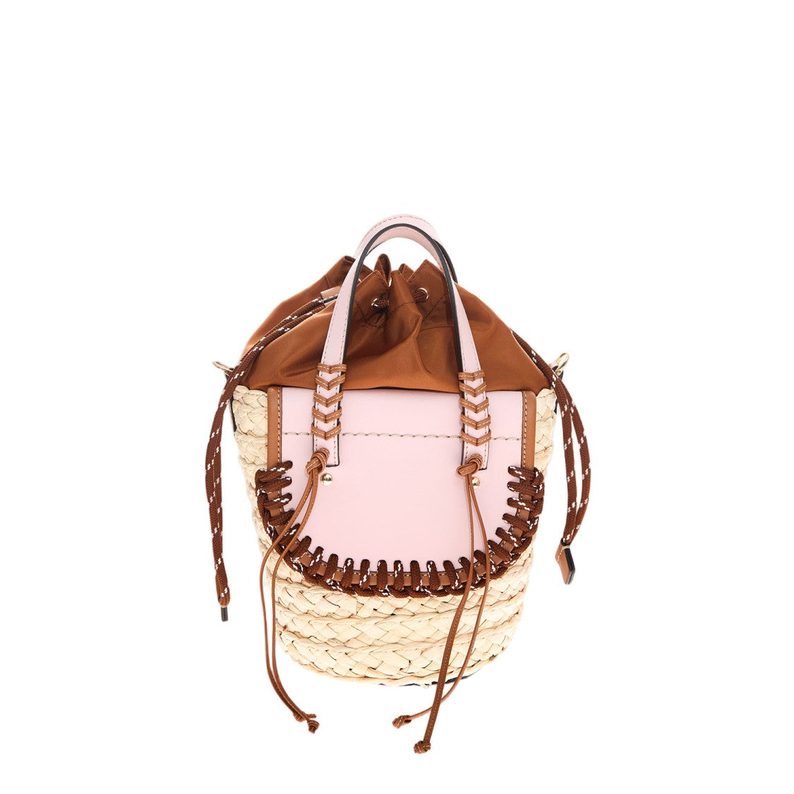 Cuba Lab Habanera Leather And Rafia Bag