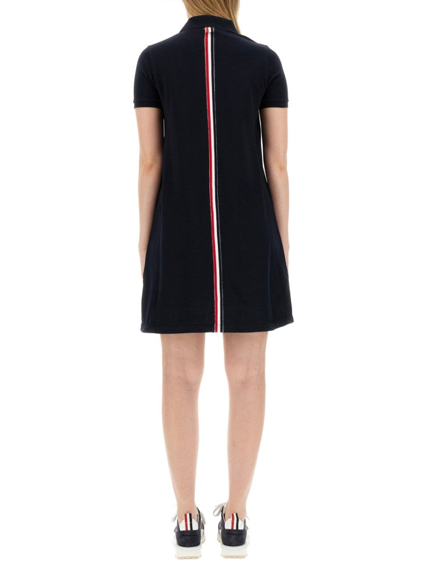 Thom Browne Piqué Cotton Polo Dress
