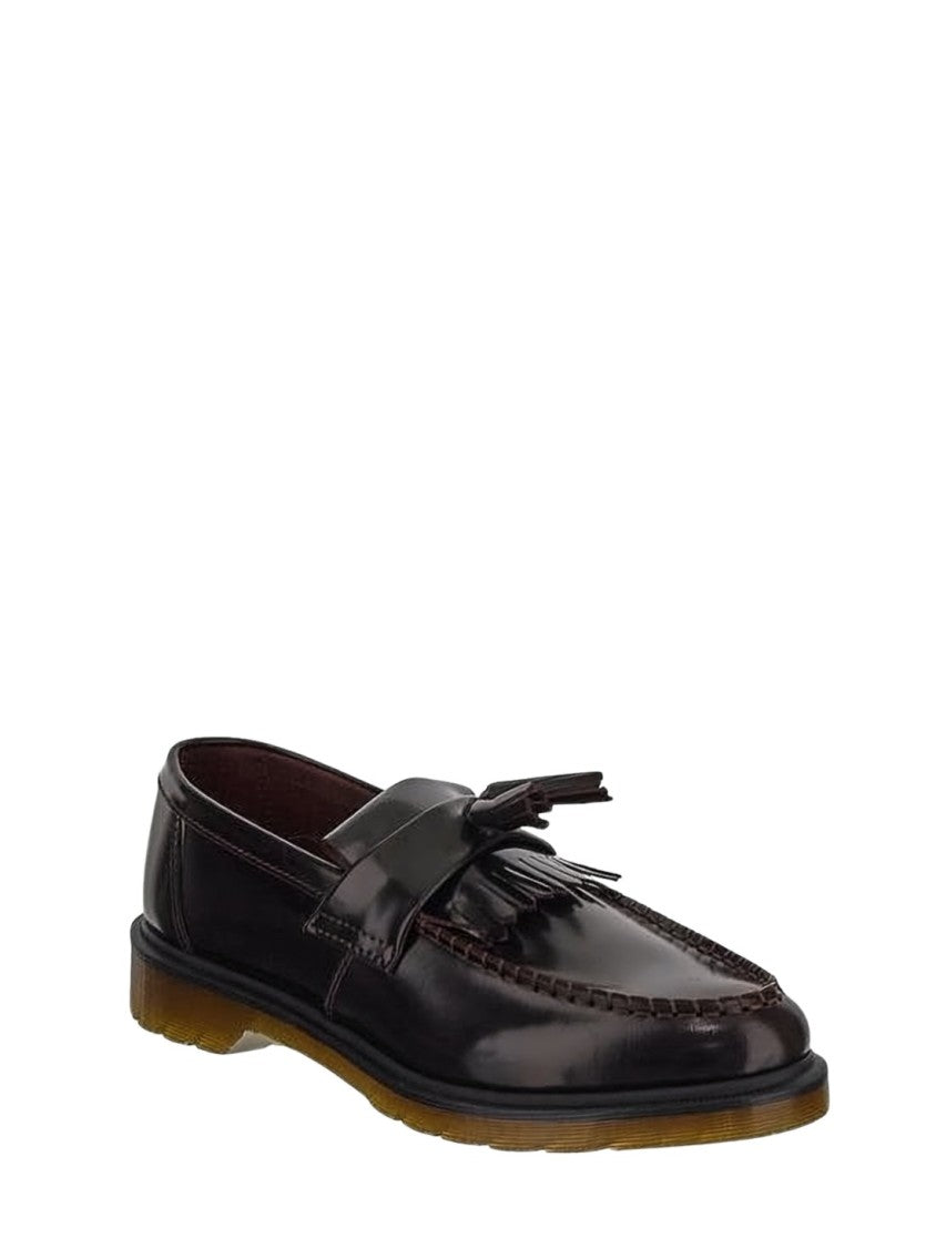 Dr. Martens Polished Leather Loafers With Fringed Detail