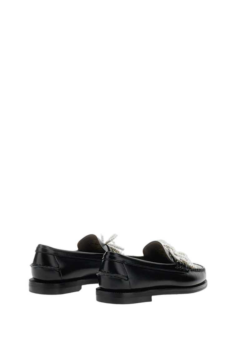Sebago Black Dan Pearls Leather Loafers
