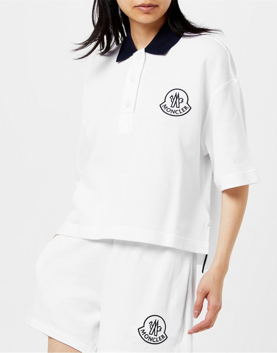 Moncler Logo Embroidered Short-Sleeved Polo Shirt
