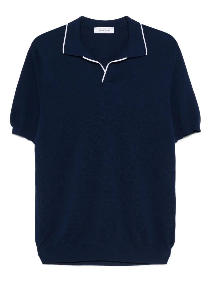 Gran Sasso Short-Sleeve Polo-Collar T-Shirt