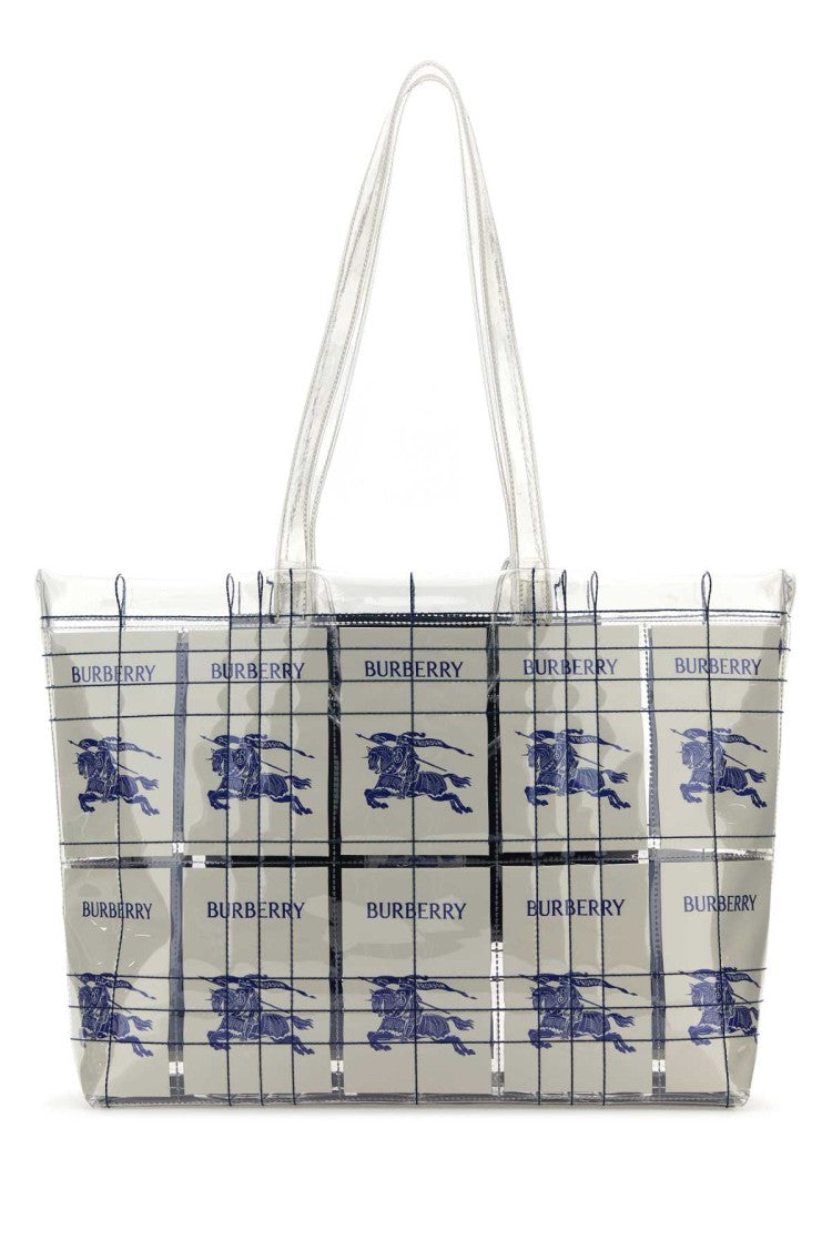 Burberry Embroidered Pvc Shopping Bag