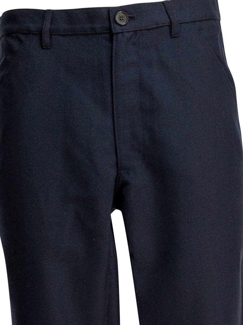 Comme Des Garçons Straight-Leg Trousers With Classic Waistband And Refined Texture