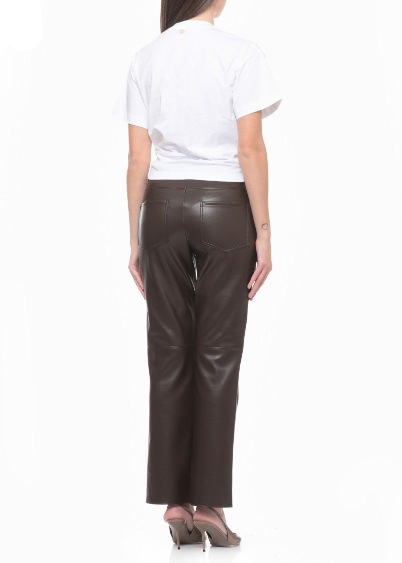 Rabanne White Cropped Cotton T-Shirt