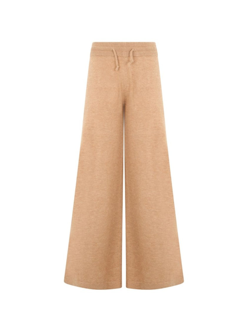Autry Cropped Wool Cashmere Wide-Leg Pants