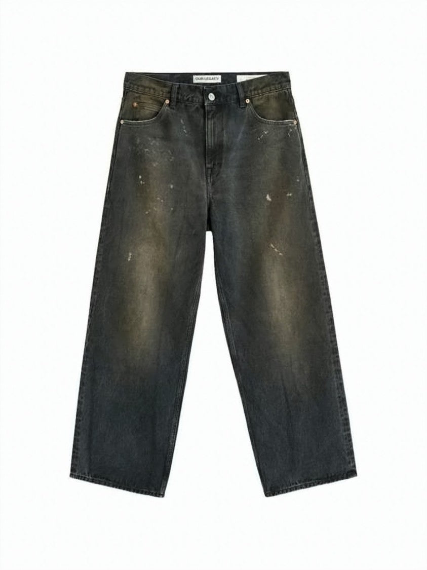 Our Legacy Washed Black Denim Wide-Leg Pants