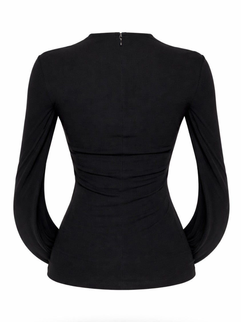 Alexander Wang Draped Arms Long-Sleeve Blouse