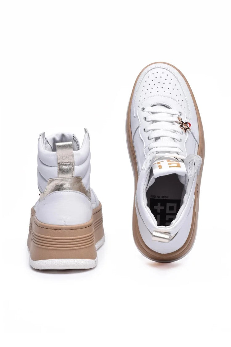 Gio + Wedge Basket Sneakers - White
