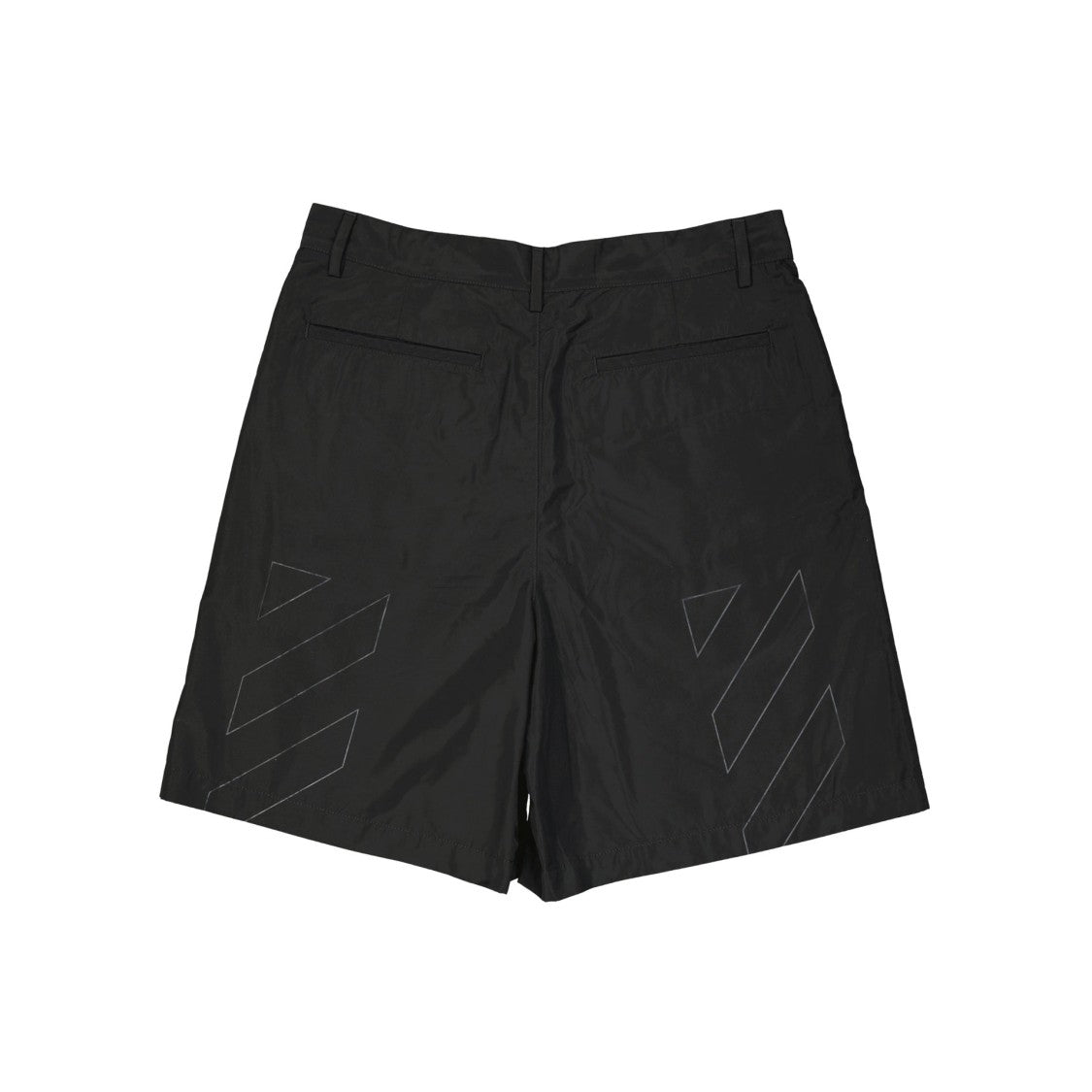 Off-White Black Casual Shorts With Design