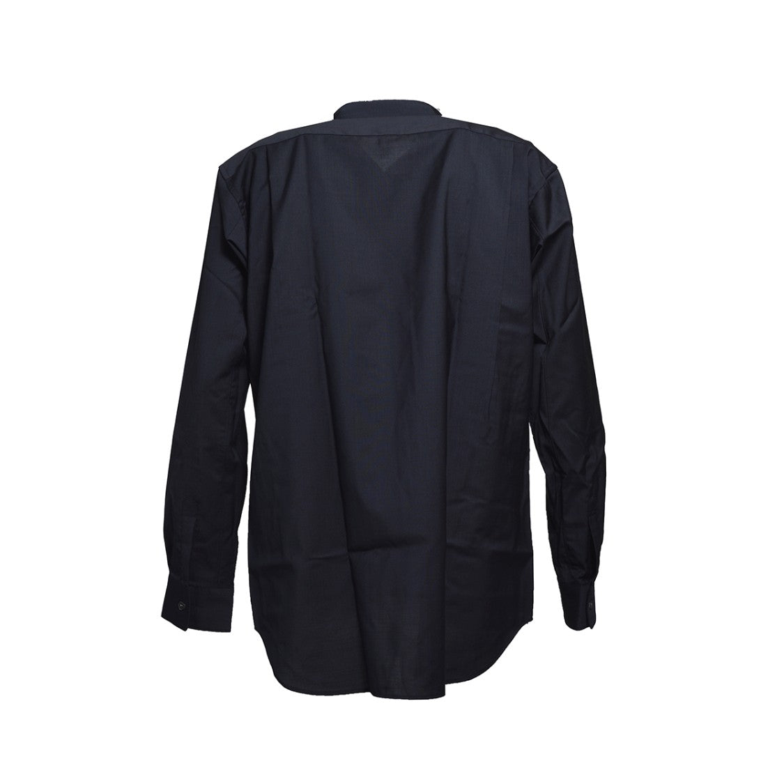 Comme Des Garçons Navy Blue Stretch Cotton Shirt