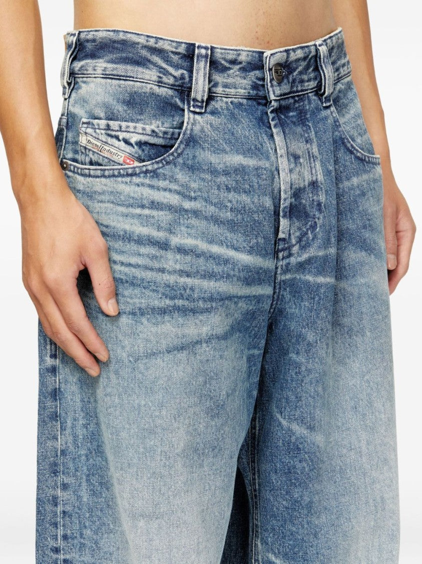 Diesel Relaxed Wide-Leg Jeans