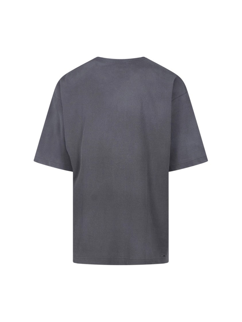 Maison Mihara Yasuhiro Black Doodle Distressed Printed Cotton T-Shirt
