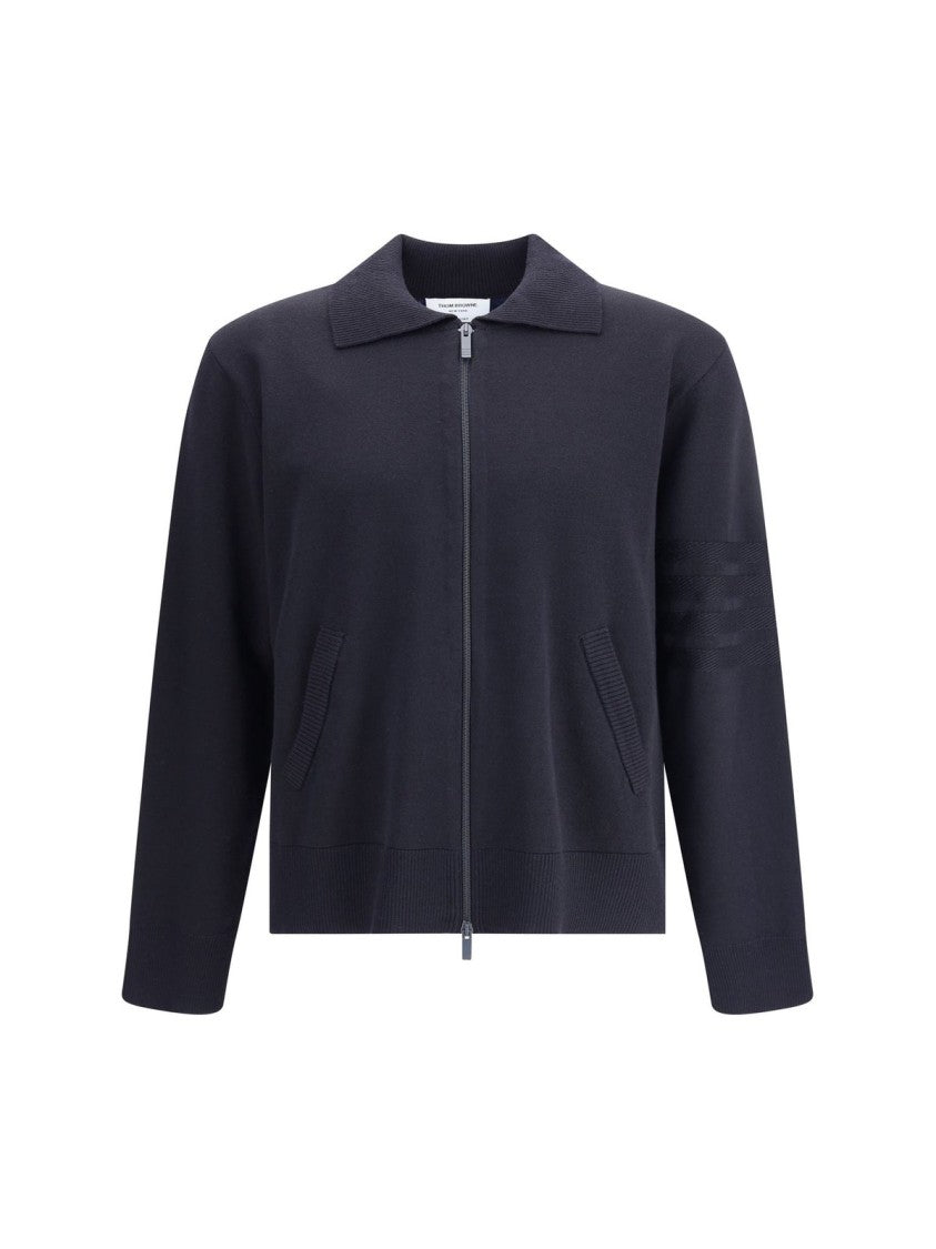 Thom Browne Minimalist Ribbed Sweater With Classic Fit