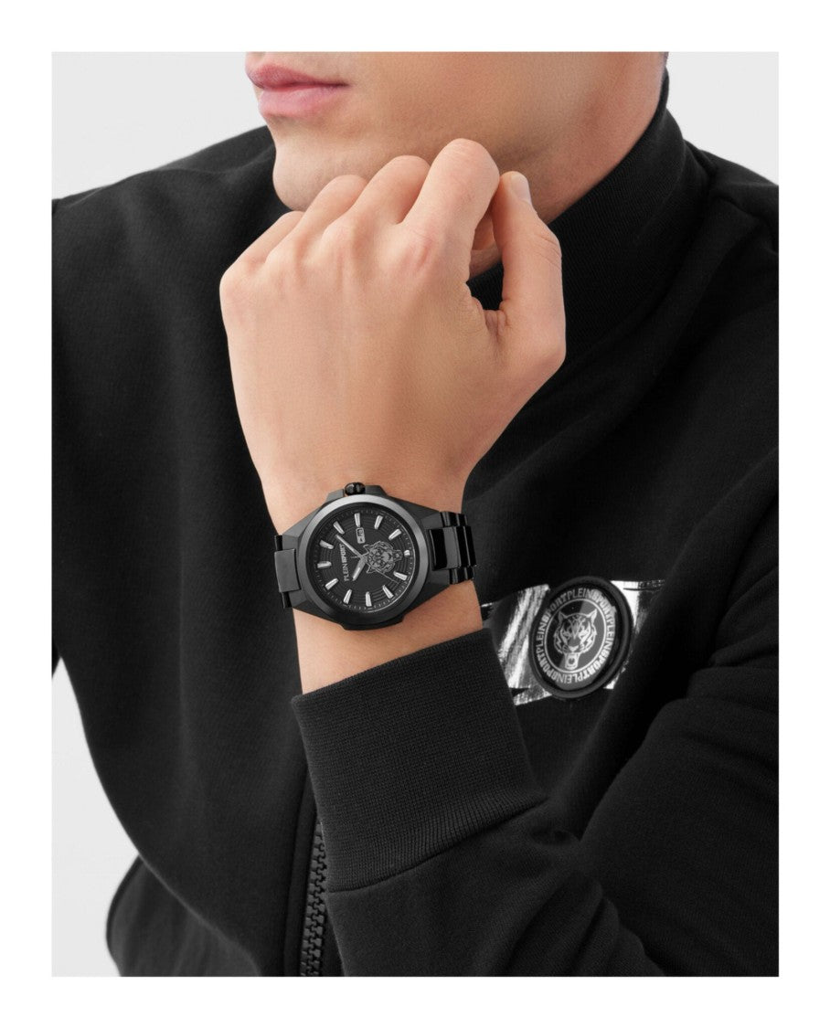 Plein Sport Tigermaster Bracelet Watch With Black Enamel Dial