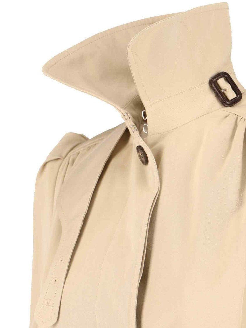 Alexander Mcqueen Beige Cotton Trench Coat