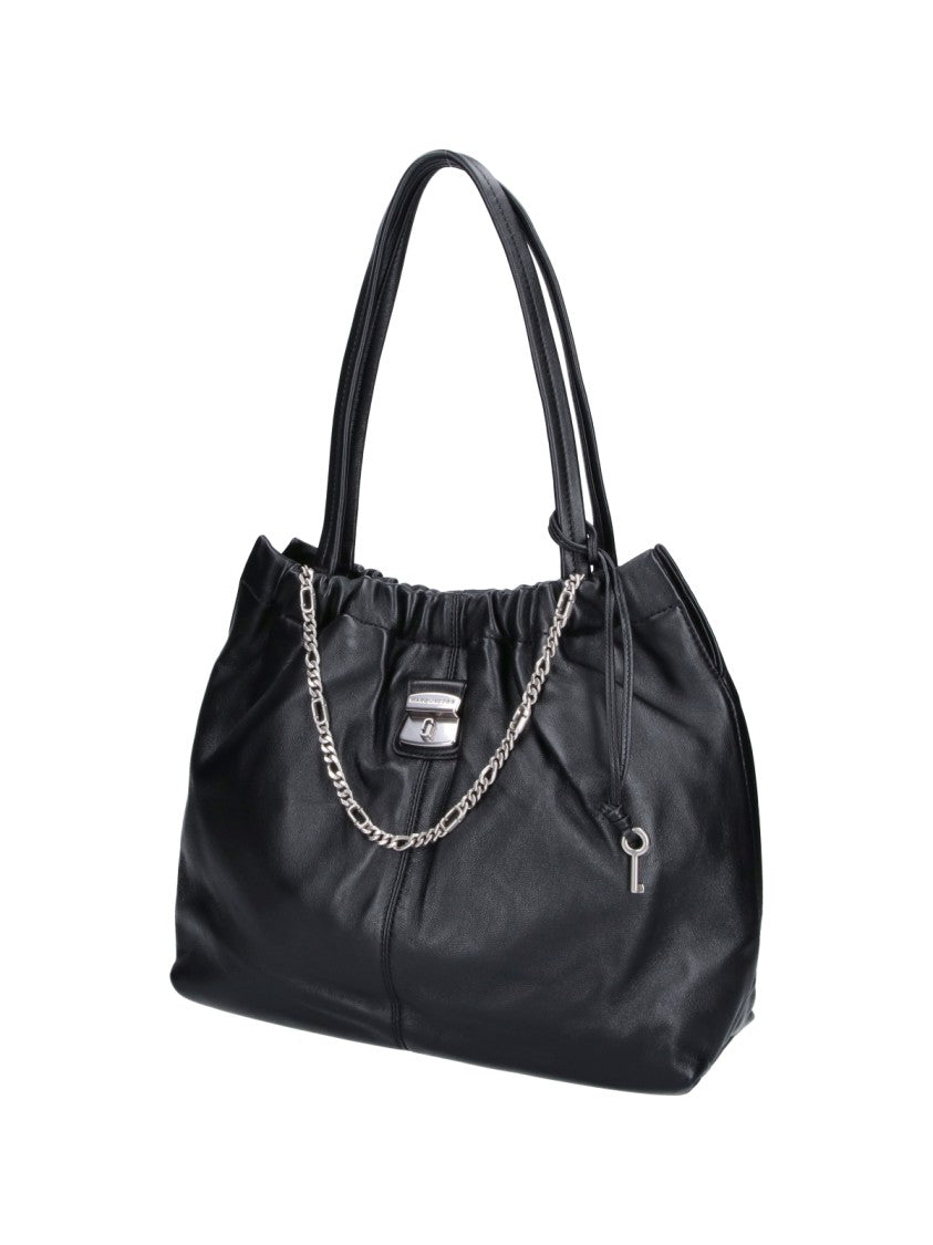 Marc Jacobs Black The Christina Gathered Lambskin Tote