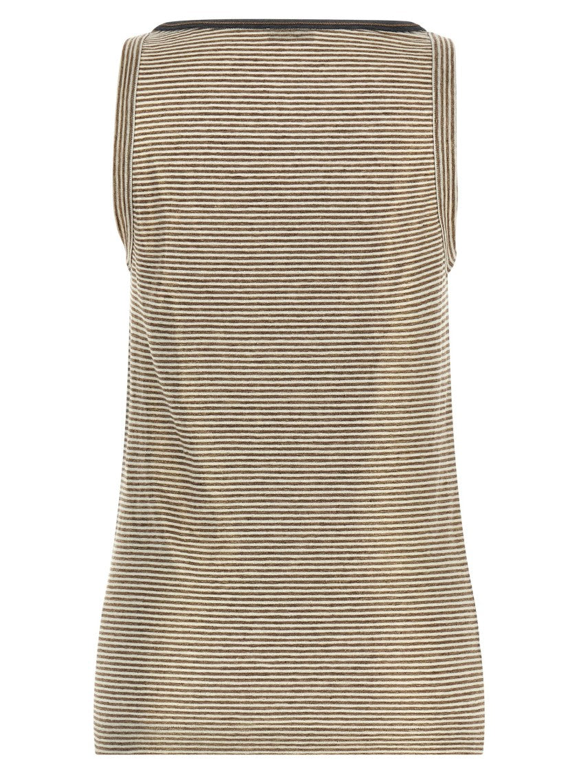 Brunello Cucinelli 'Shiny Collar Detail' Top