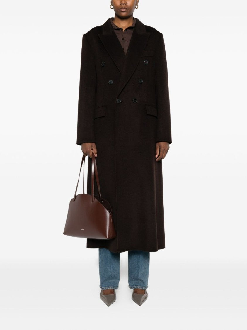 Victoria Beckham Double-Breasted Wool-Cashmere Blend Victoria Beckham Coat