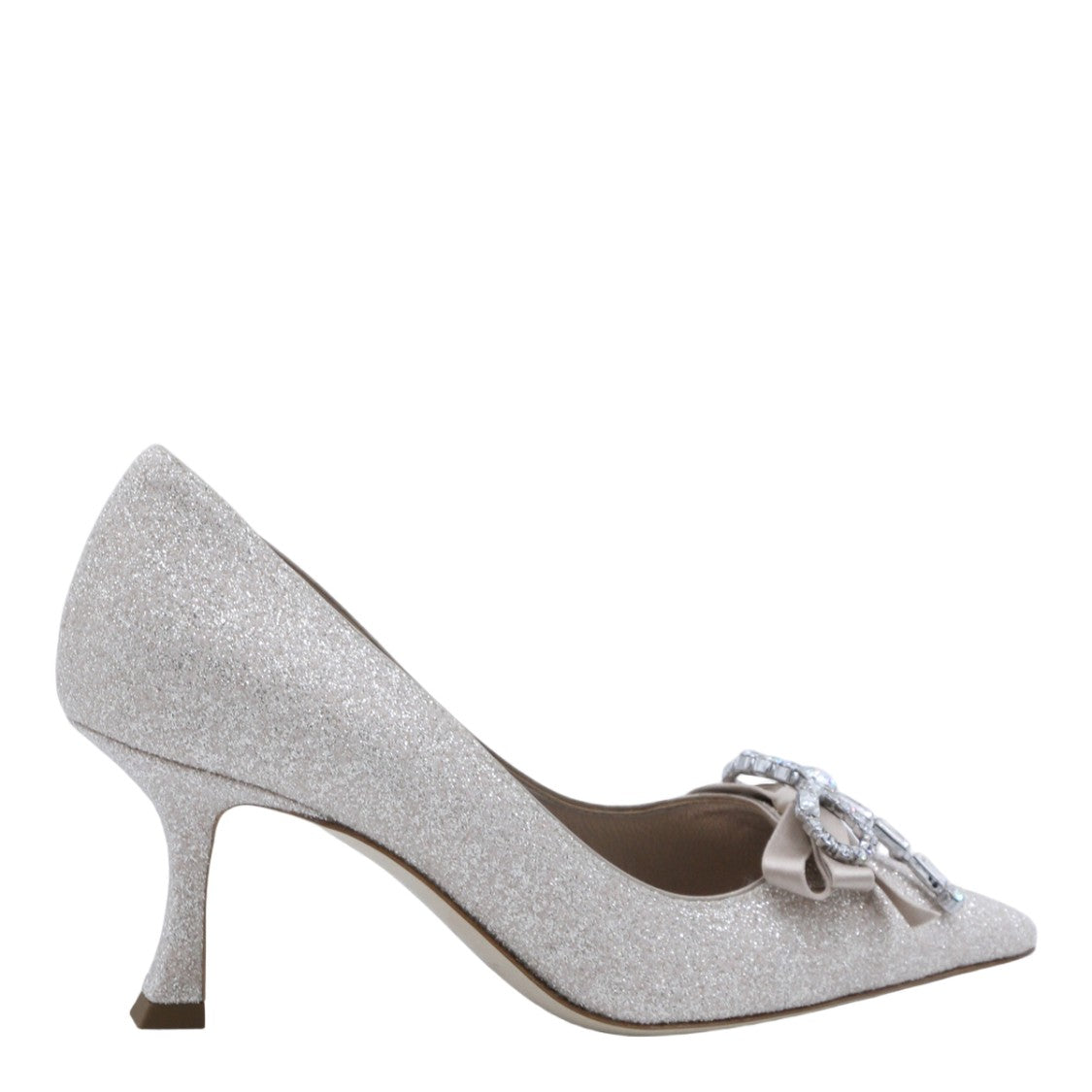 Jimmy Choo Glitter-Embellished High-Heeled Pumps