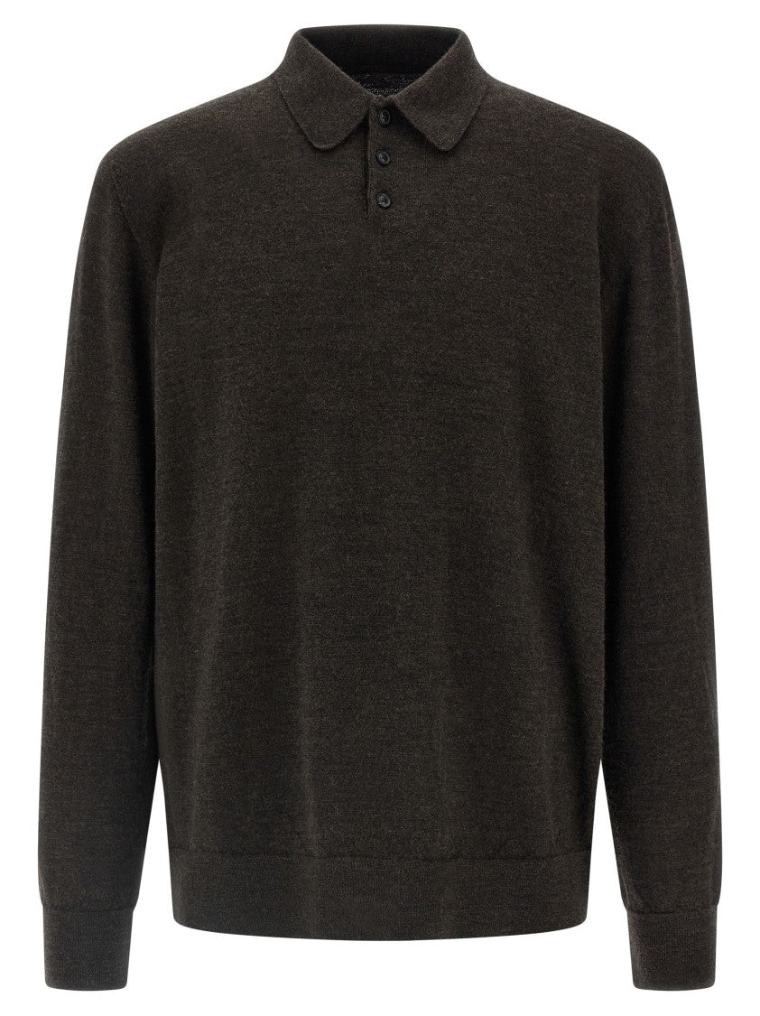 Maison Margiela Suede Patch Polo Shirt